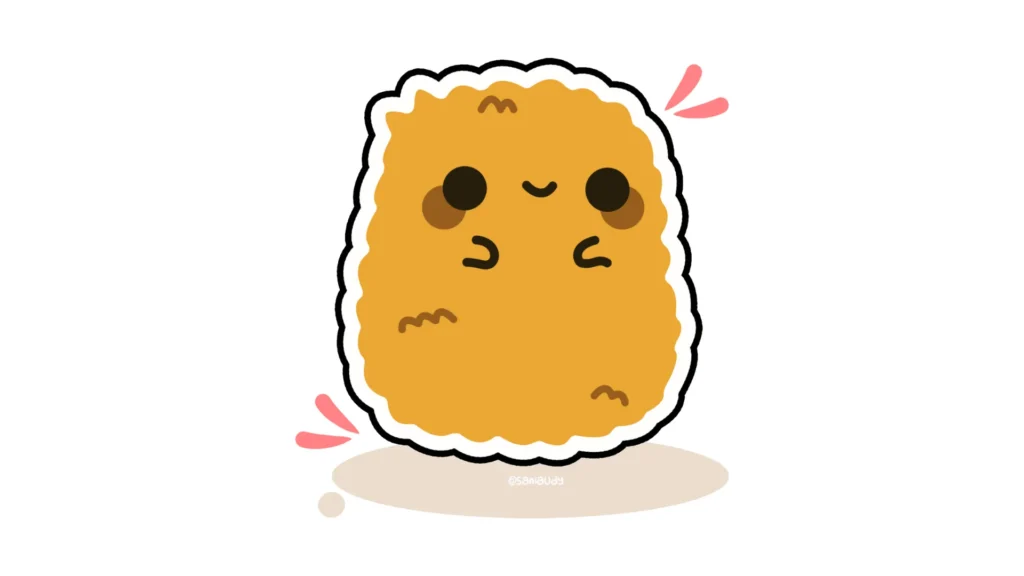 Funny Chicken Nugget looks cute and funny