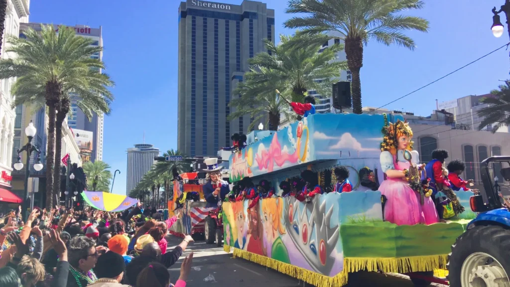Mardi Gras event Moving Stage