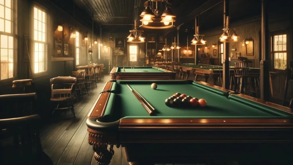 A Vintage Pool Hall Scene