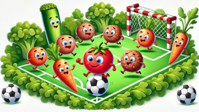 Meatball Jokes and Puns -An image of Soccer Match of Meatballs